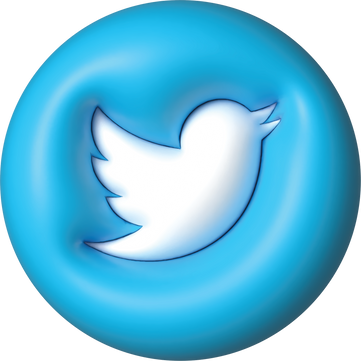 3D logo twitter